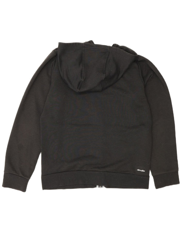 Adidas Pull à capuche zippé Climalite Graphic pour homme en polyester noir moyen