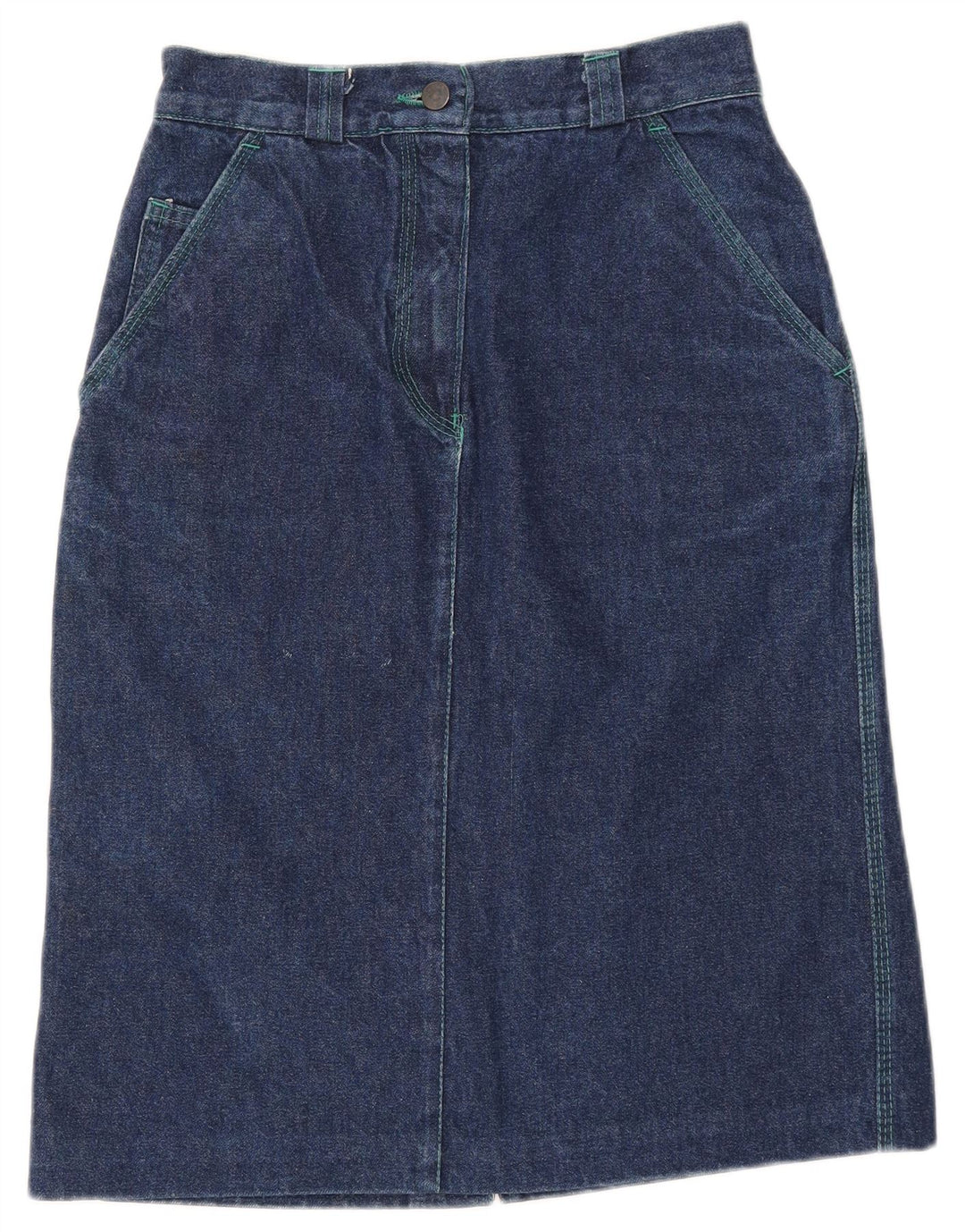 GREEN LEAVES Jupe en jean pour femme IT 44 Medium W26 Bleu Coton