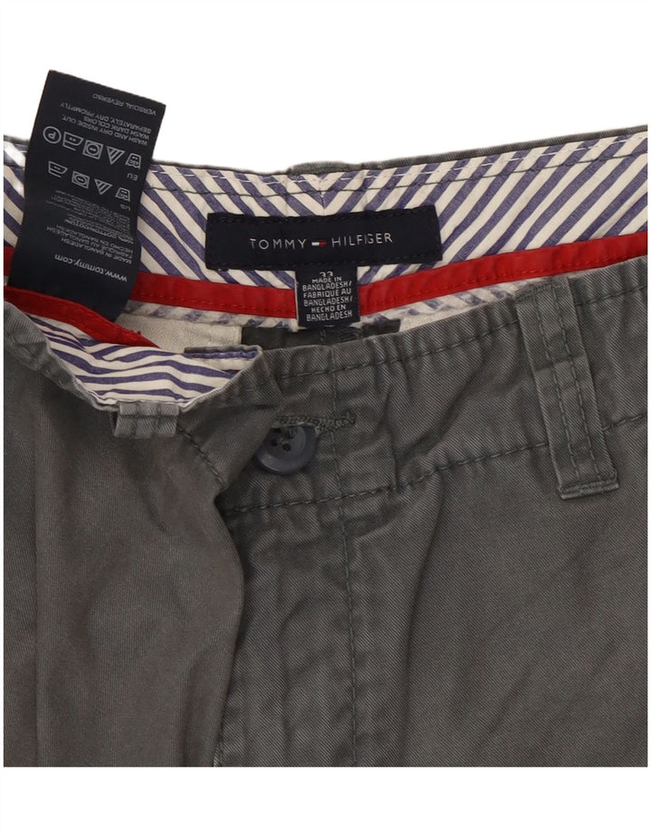 Tommy Hilfiger Short Cargo W33 Homme Gris Moyen Coton