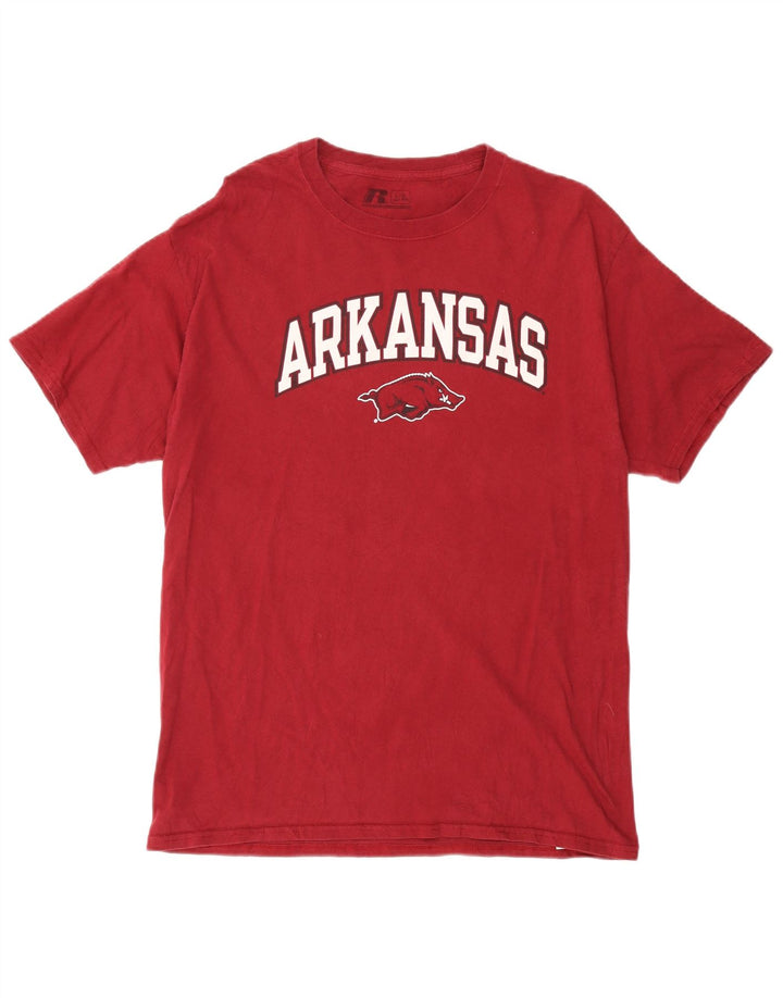 Russell Athletic Hommes Arkansas Razorbacks T-Shirt Graphique Haut Grand Rouge