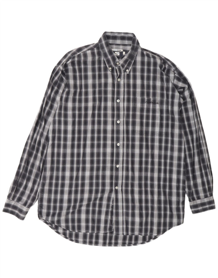 SCOTCH & SODA Chemise Homme Grand Carreau Bleu Marine Coton Classique