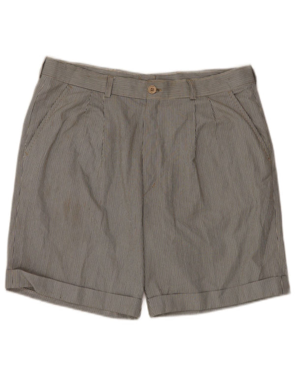 VINTAGE Short Chino Pegged Homme IT 52 XL W34 Rayures Multicolores