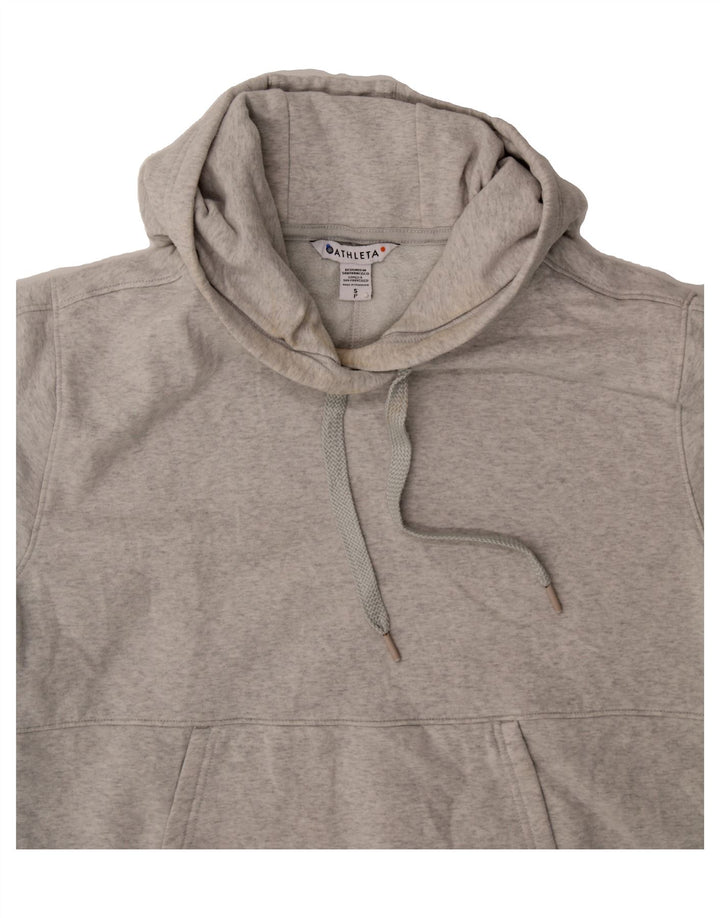 ATHLETA Womens Oversized Hoodie Jumper UK 10 Small Grey Cotton Vintage Athleta and Second-Hand Athleta from Messina Hembry 