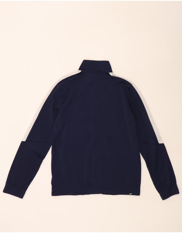 Puma Veste de Survêtement Homme Bleu Marine Moyen Polyester Colorblock