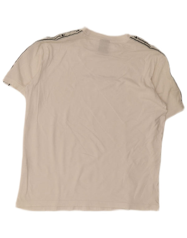 Champion T-Shirt Graphique Homme Petit Blanc Colourblock