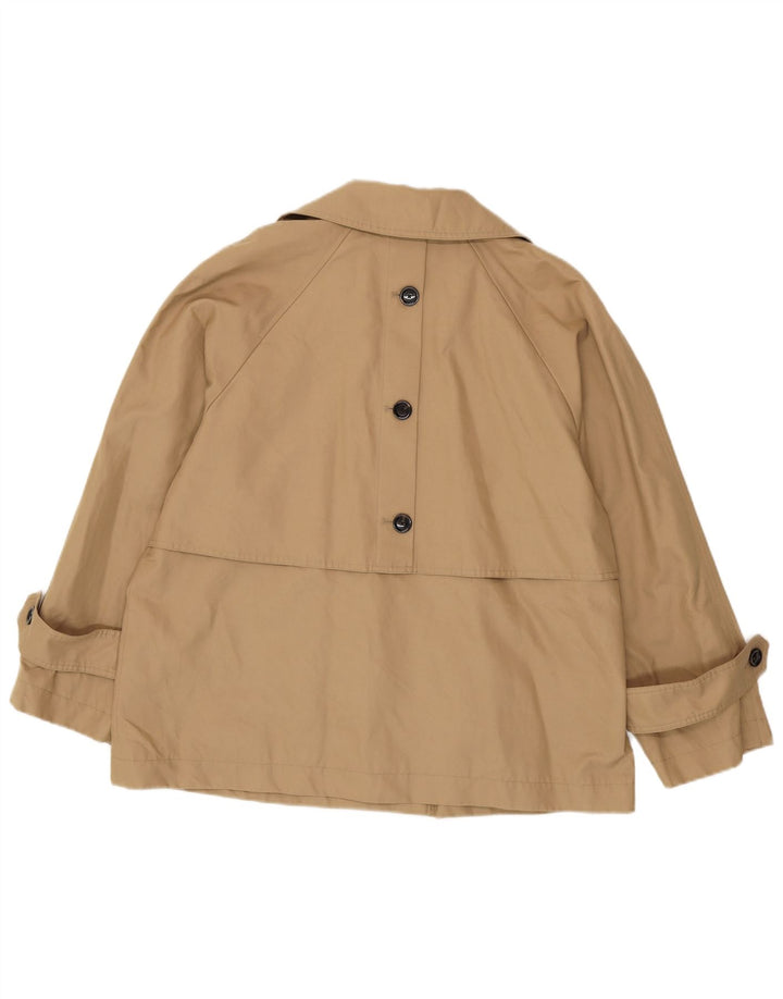Massimo Dutti Trench court surdimensionné pour femme UK 14 coton beige moyen