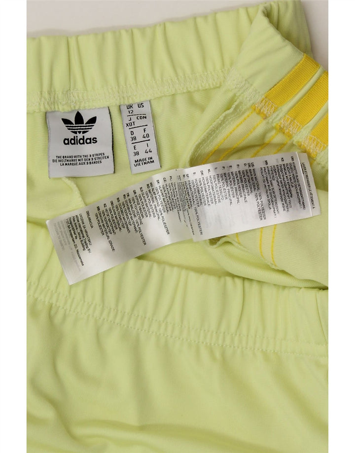 Adidas Short de sport pour femme UK 12 Polyester jaune moyen