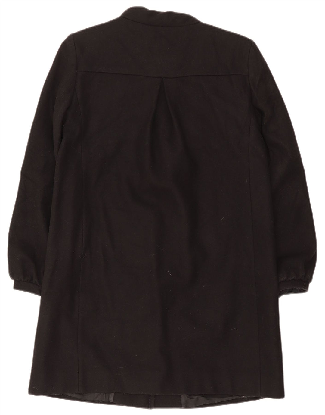 French Connection Manteau surdimensionné pour femme UK 8 Petite laine vierge noire