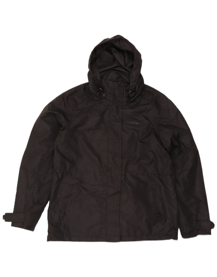 Mountain Warehouse Veste de pluie à capuche pour femme UK 14 Large Noir Polyester