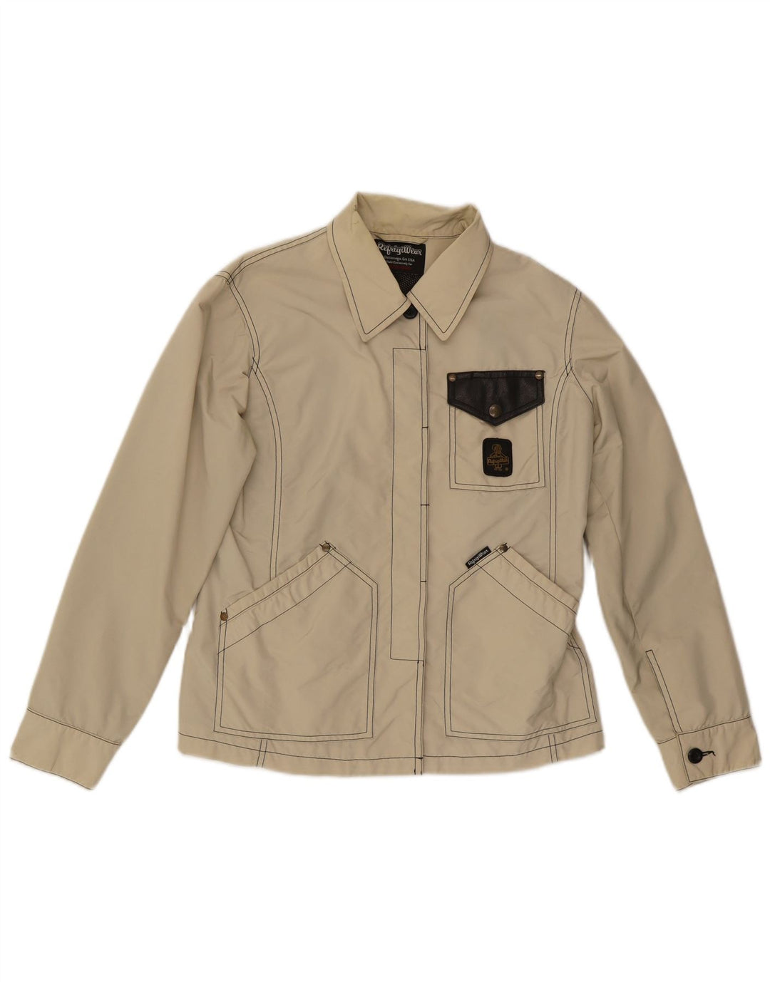 Refrigiwear Veste utilitaire pour femme UK 14 Large Beige Nylon