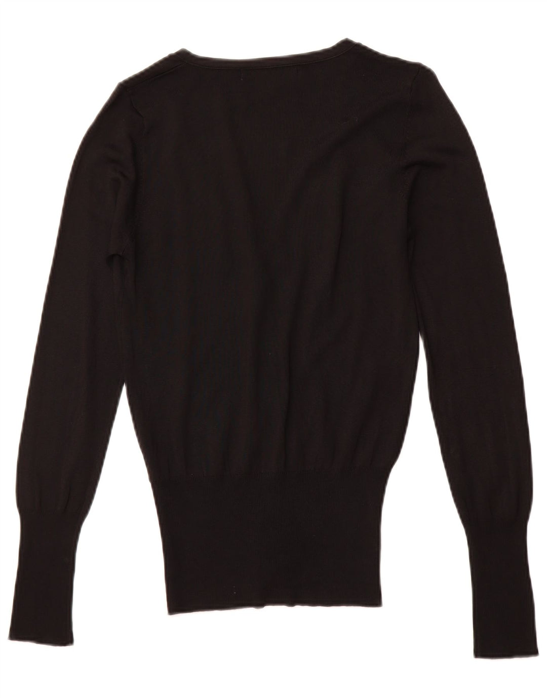 ZARA Femme Cardigan Pull UK 10 Petit Noir Viscose