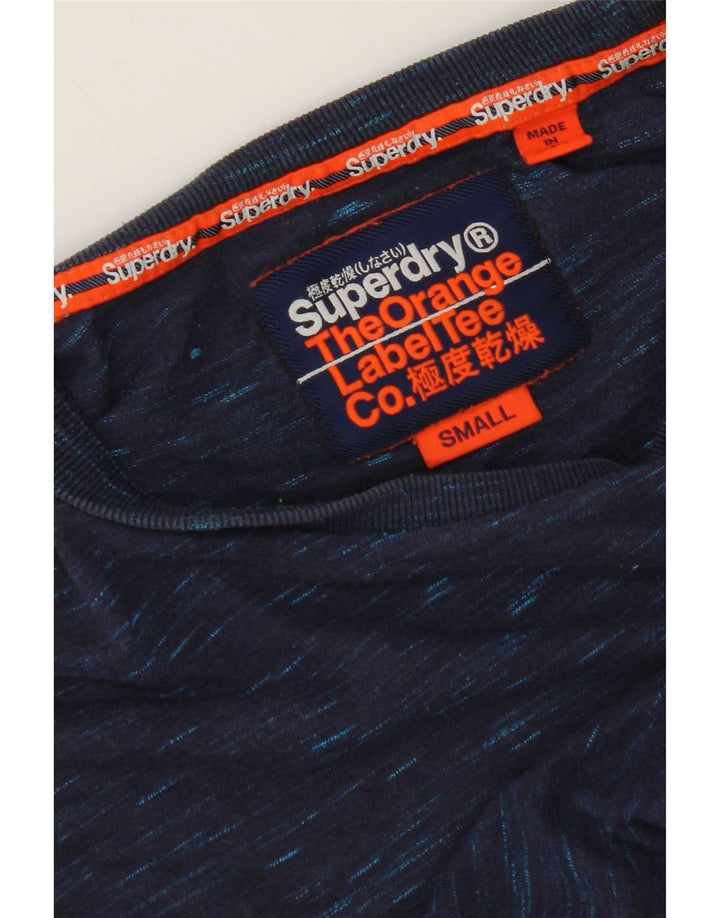 Superdry T-Shirt Top Petit Bleu Marine Moucheté Homme
