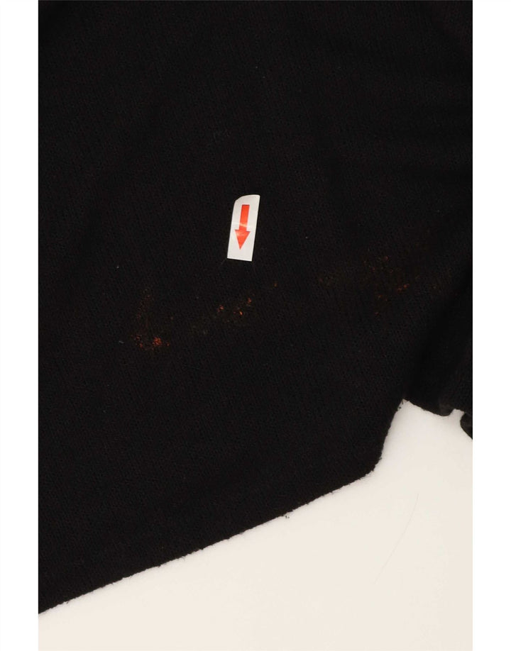 Zara Femme Poncho Blouse Top UK 14 Medium Noir Viscose
