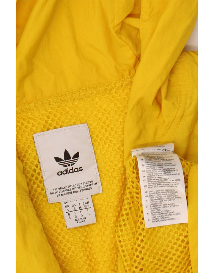 Adidas Veste de pluie à capuche pour homme UK 36 Petit nylon jaune