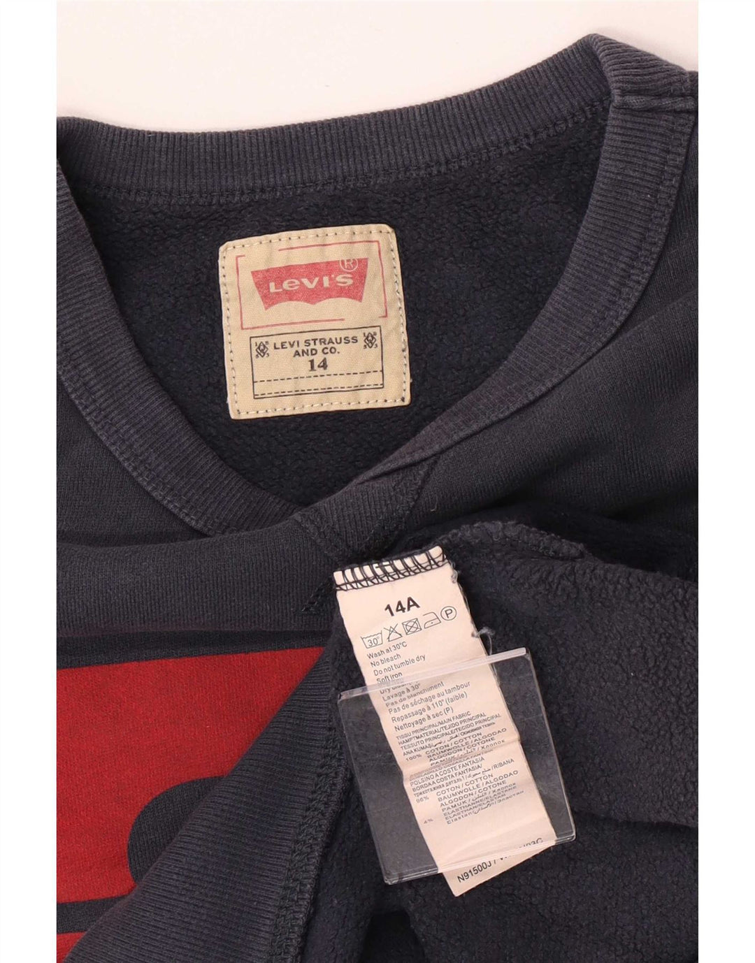 Levi's Sweat-shirt graphique Regular Fit pour garçon 13-14 ans Bleu marine