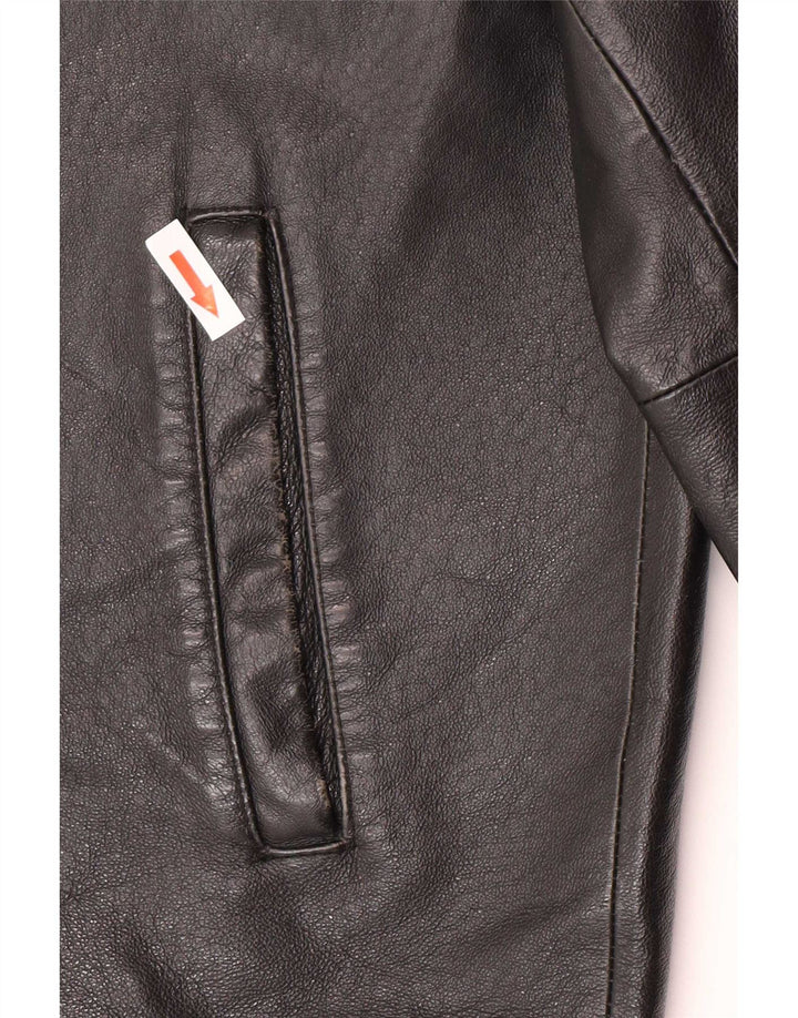 veste en cuir homme vintage IT 48 Medium Noir
