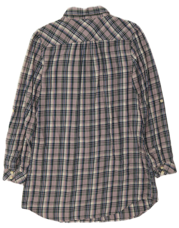 Levi's Robe chemise en flanelle pour femme UK 10 Petit violet à carreaux en coton