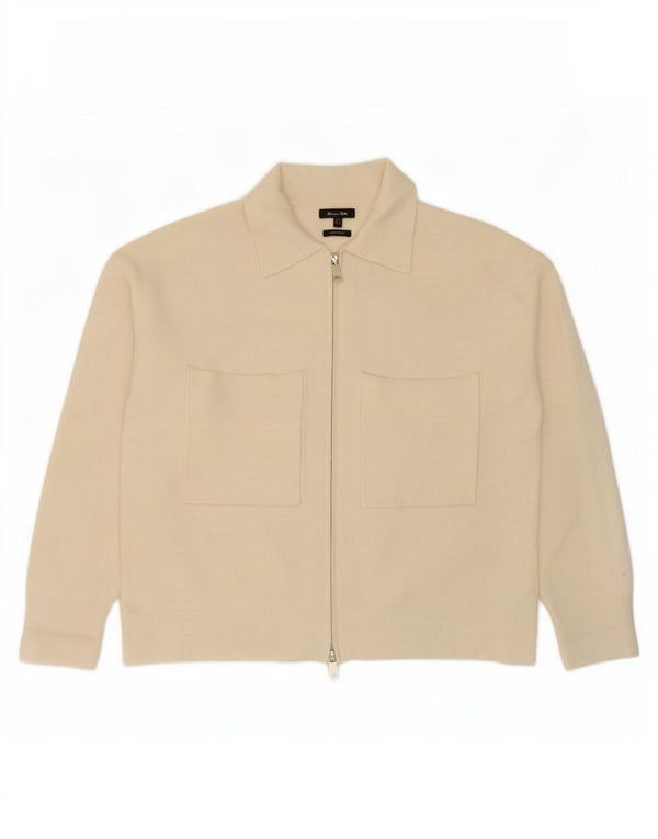 Massimo Dutti Cardigan surdimensionné pour femme UK 10 Petit Blanc cassé