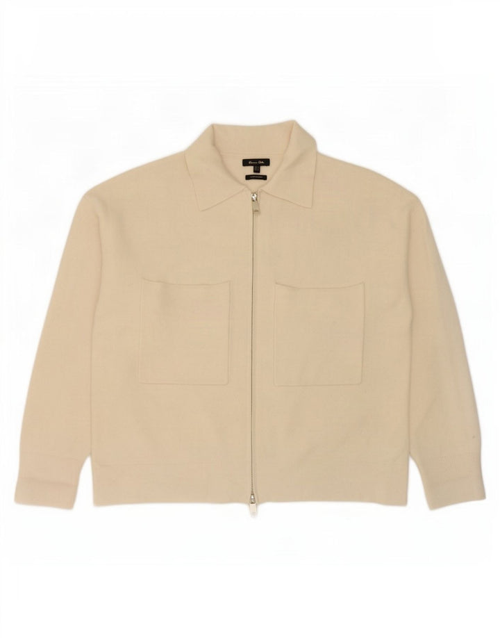 Massimo Dutti Cardigan surdimensionné pour femme UK 10 Petit Blanc cassé