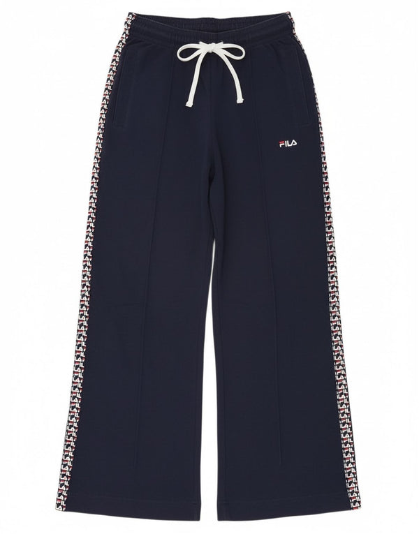 Fila Pantalon de survêtement graphique pour femme UK 6 XS Bleu marine