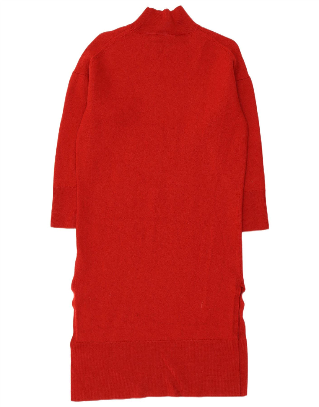 Cos Robe pull à manches longues pour femme UK 10 Petite laine rouge