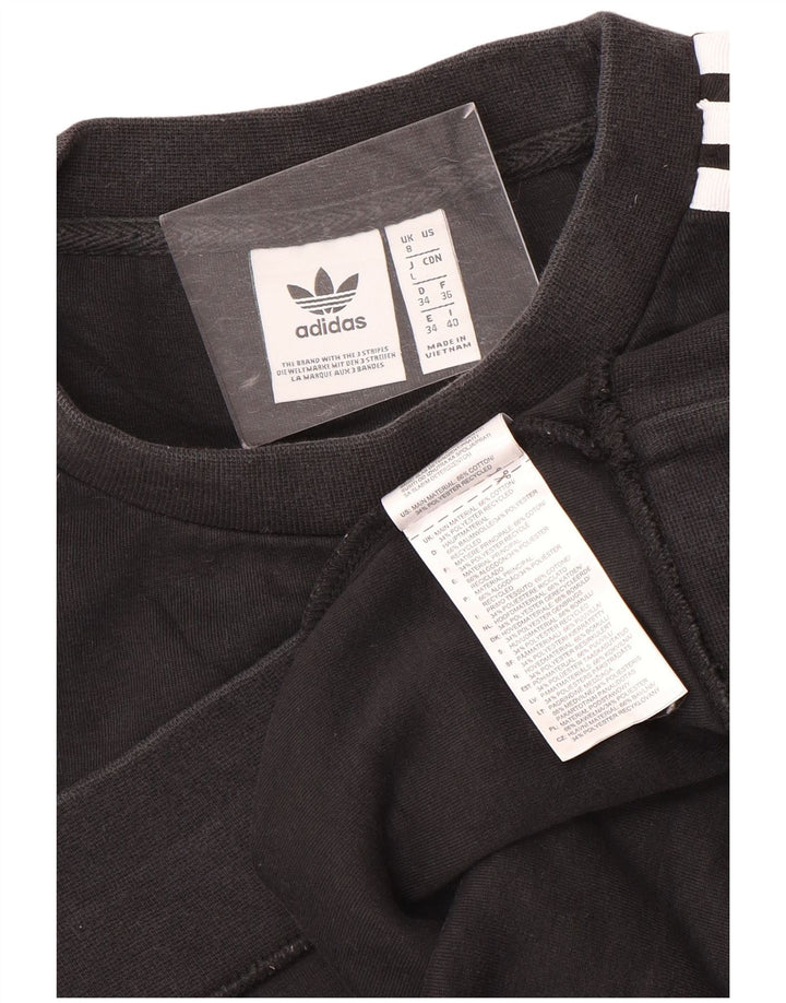 Adidas Sweat-shirt surdimensionné pour femme UK 8 Petit coton noir