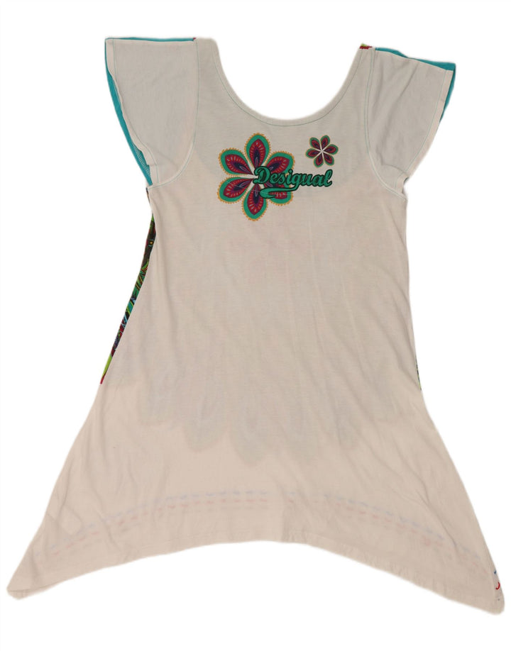 DESIGUAL Femme Tunique Asymétrique Graphique UK 18 XL Multicolore Floral