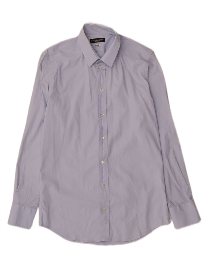 Dolce & Gabbana Chemise Homme Taille 15 1/2 39 Bleu Moyen