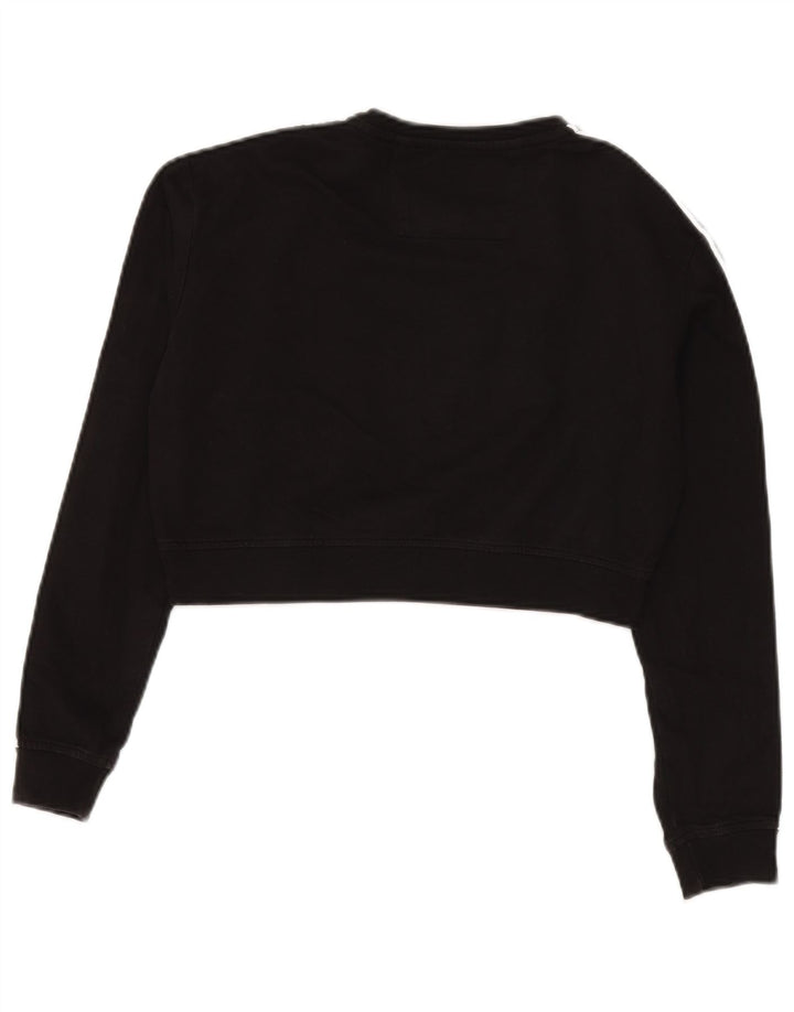 Kappa Sweat-shirt graphique surdimensionné pour femme UK 10 Small Noir
