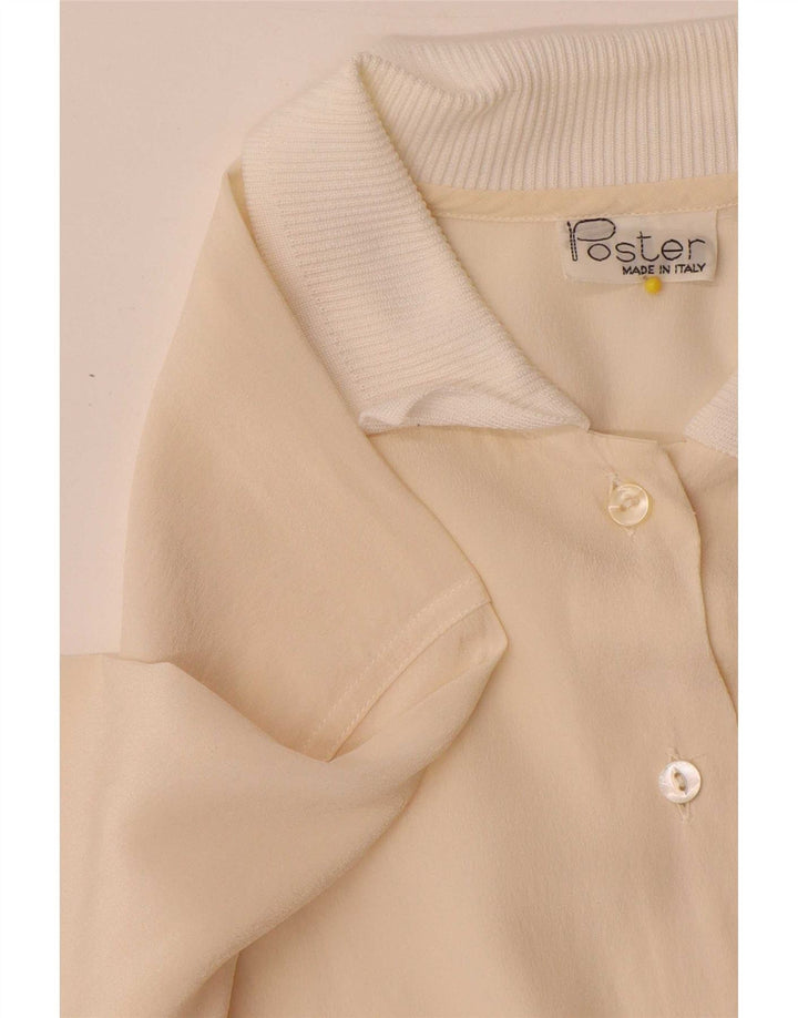 Chemise pull femme vintage IT 44 Medium Off White Colourblock