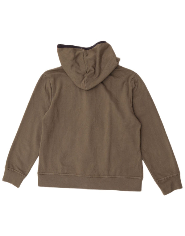 Avirex Pull à capuche zippé pour femme UK 14 Coton kaki moyen
