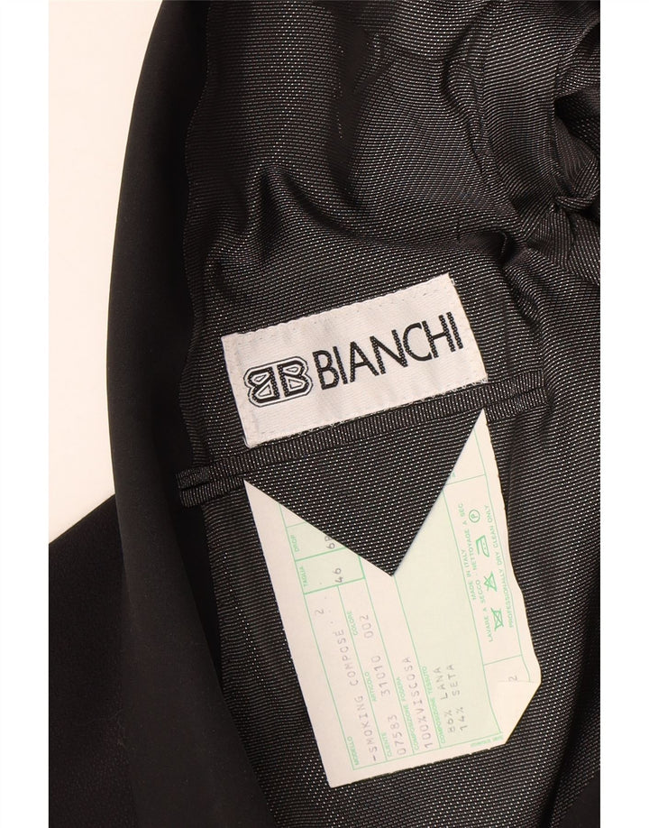Bianchi Veste Blazer 1 Bouton Homme IT 46 Petite Laine Grise