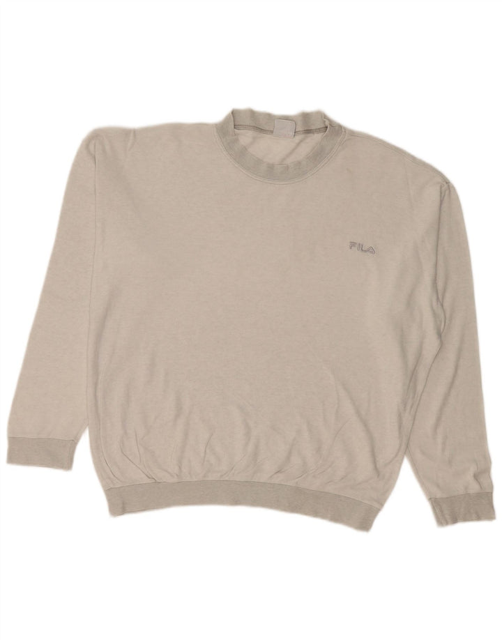FILA Haut Coupe Ample à Manches Longues Homme Gris Moyen