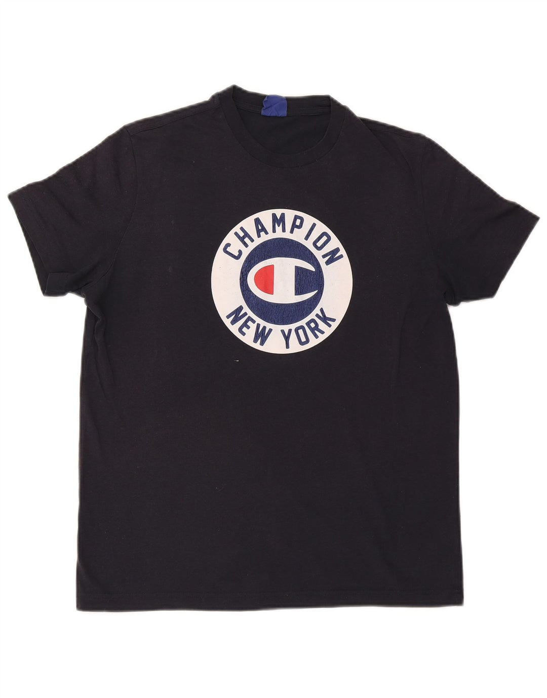 Champion T-Shirt Graphique Homme Bleu Marine Moyen