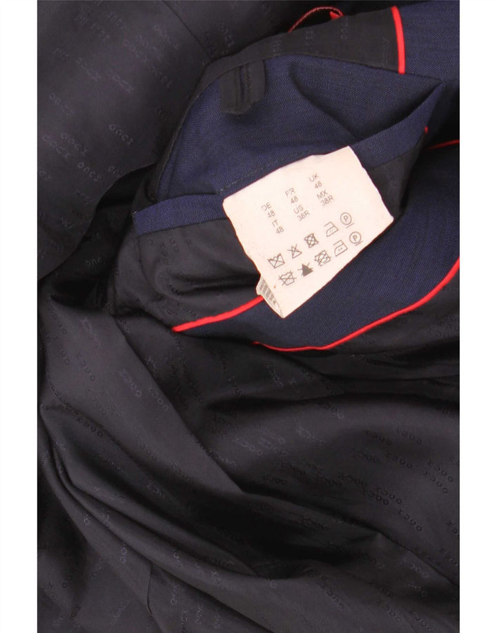 Hugo Boss Veste blazer à 2 boutons pour homme EU 48 Bleu marine moyen Laine
