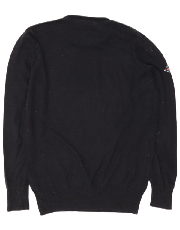 Superdry Pull ras du cou pour homme en coton noir Small
