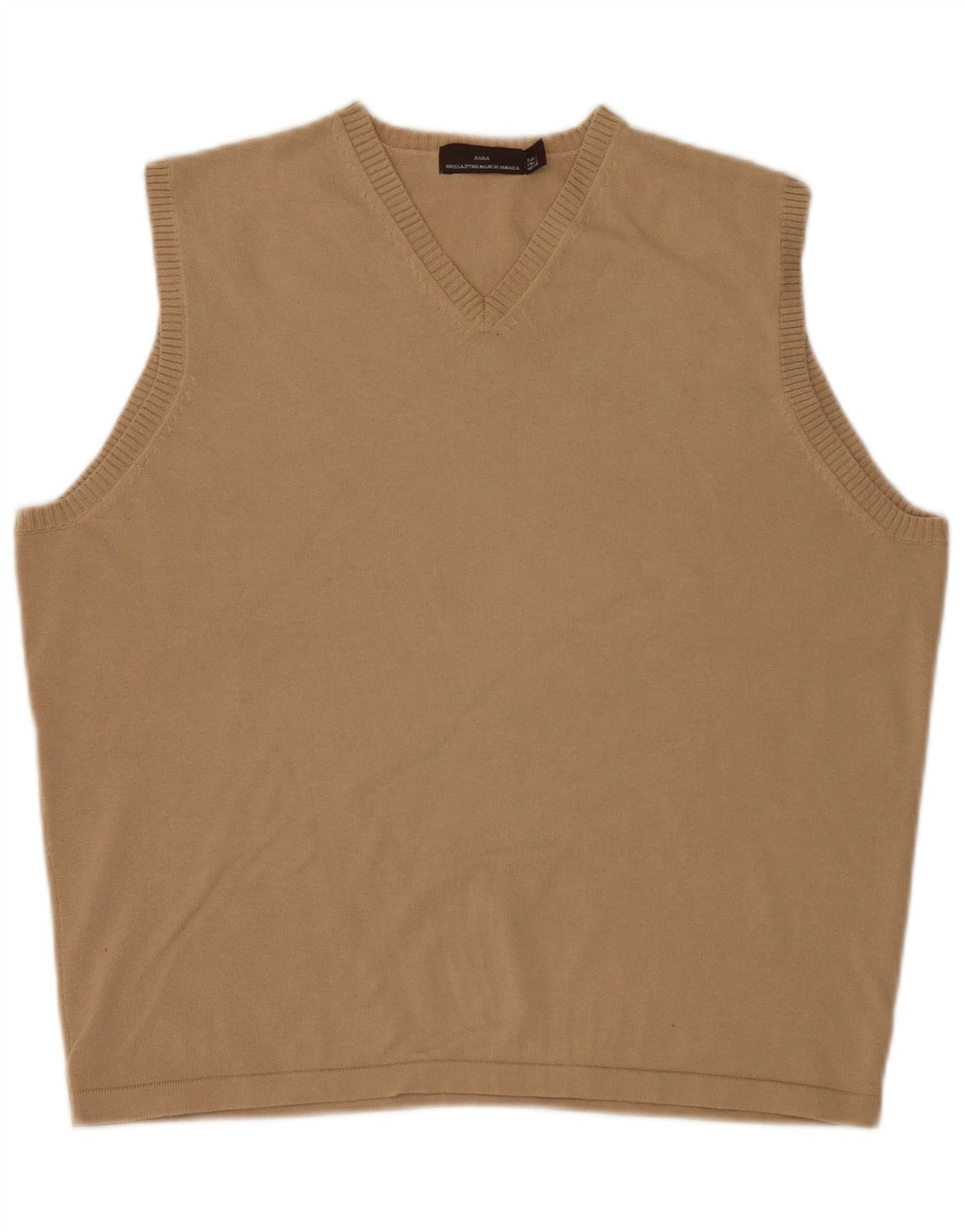Zara Mens Vest Débardeur Grand Beige