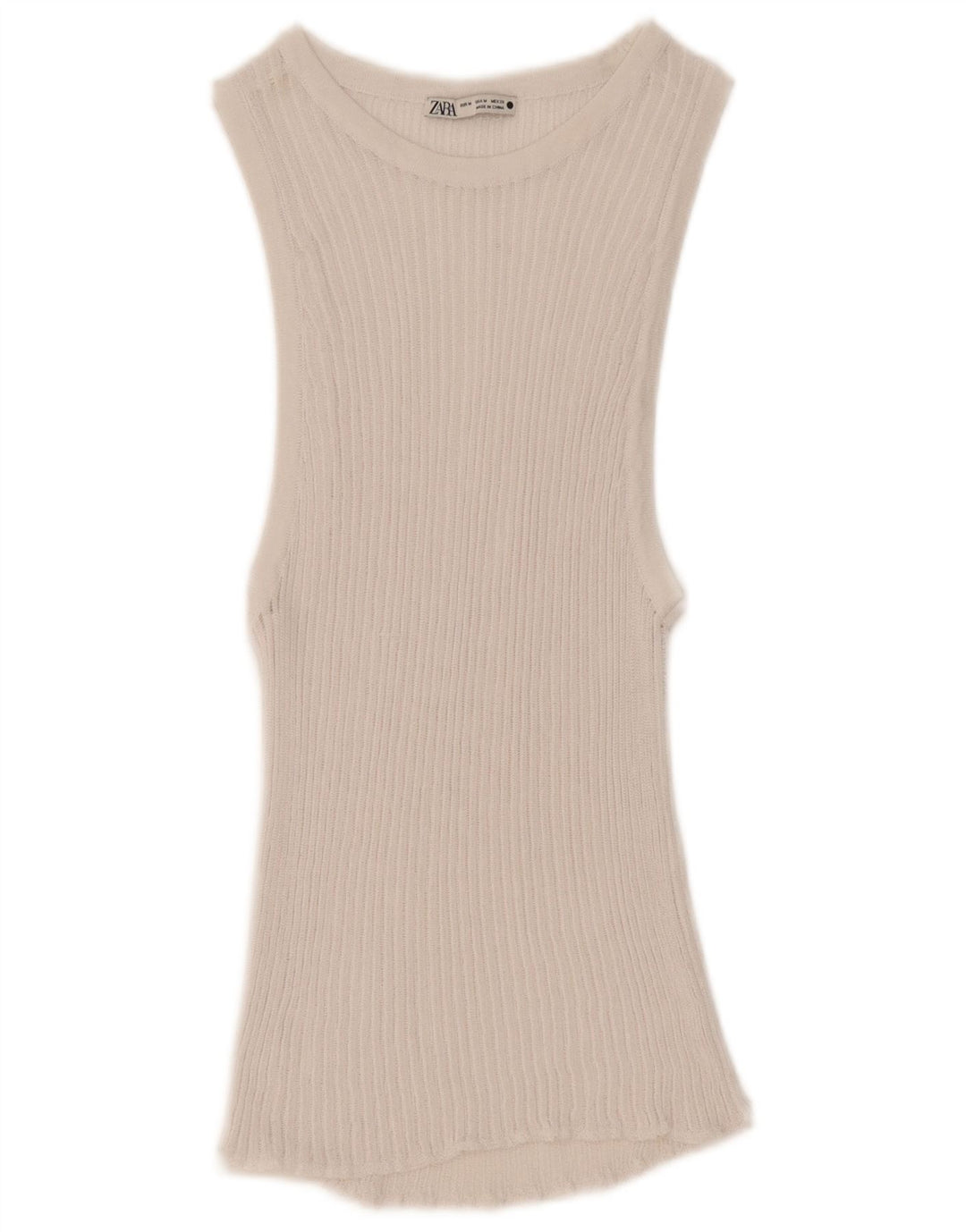 Zara Femme Débardeur UK 14 Moyen Blanc