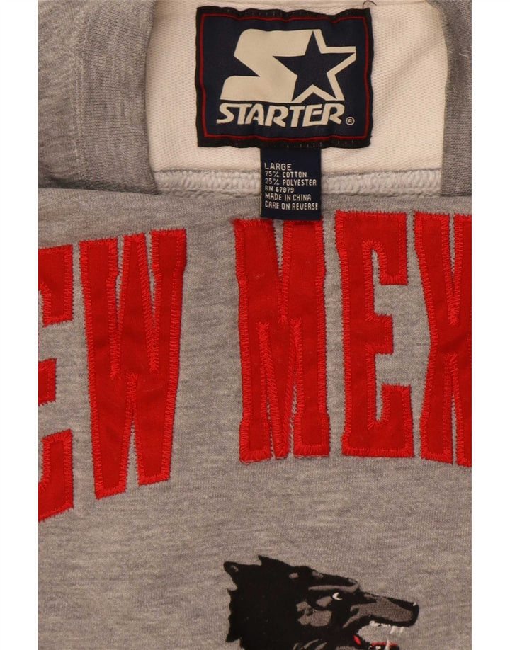 Starter Mens New Maxico State Graphic Sweatshirt Jumper Grand Gris Moucheté