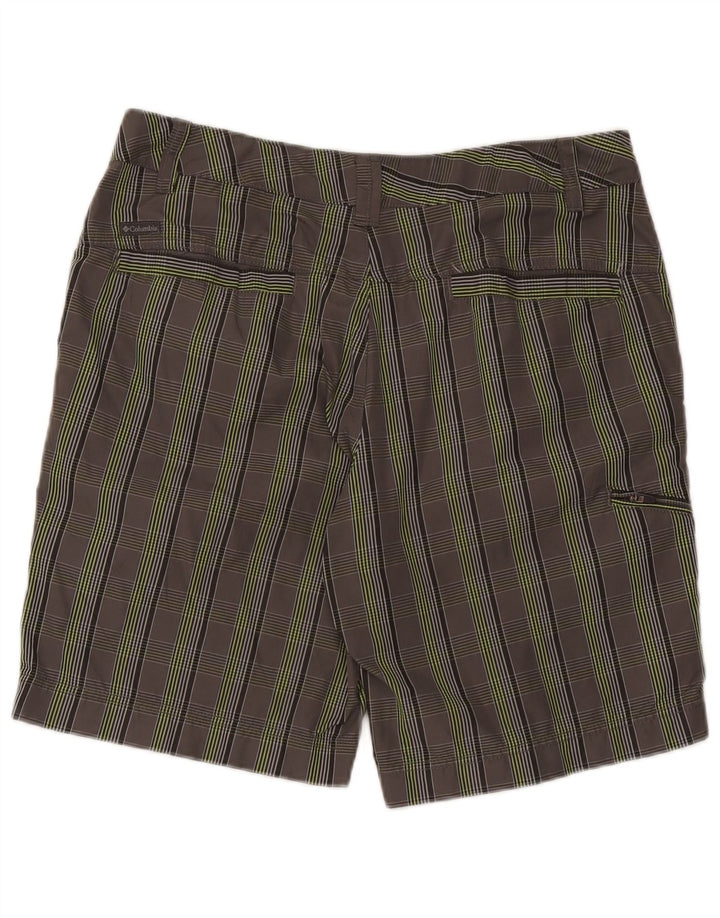 Columbia Short cargo Omni-Shield W34 pour homme en nylon à carreaux gris moyen