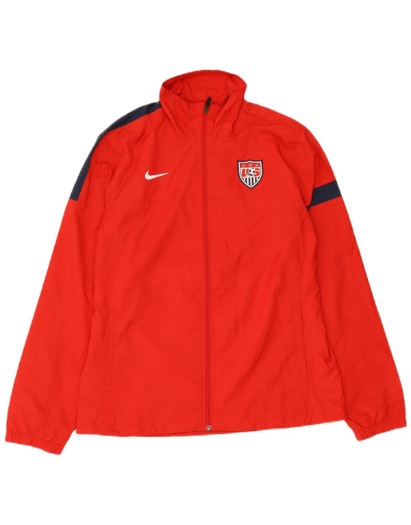 Nike Veste de survêtement pour homme Large Rouge Colorblock Polyester