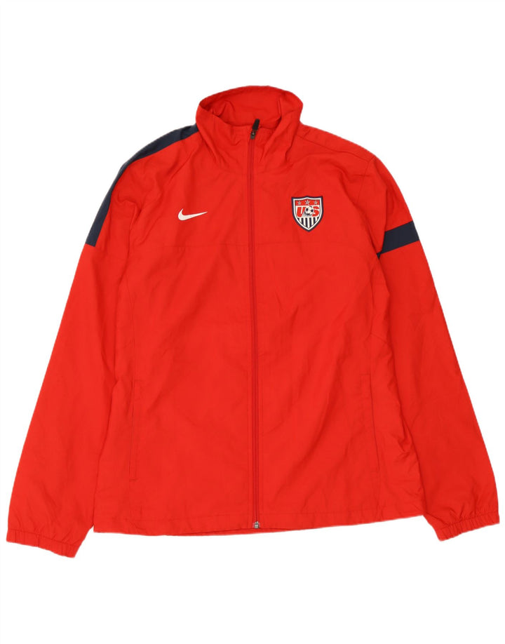 Nike Veste de survêtement pour homme Large Rouge Colorblock Polyester
