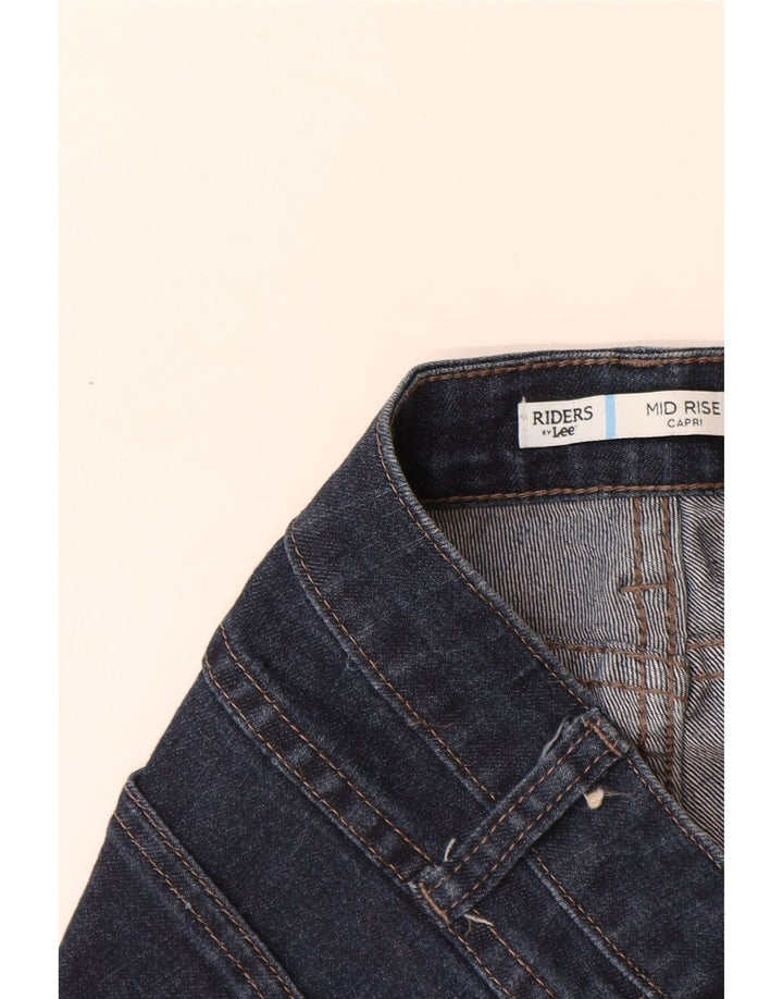 LEE Jean Capri Riders taille moyenne pour femme US 14 Large W34 L19 Bleu marine