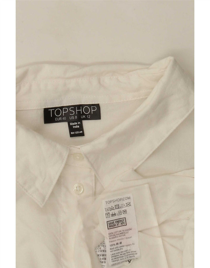 Topshop Chemisier graphique surdimensionné pour femme UK 12 Medium Blanc Floral