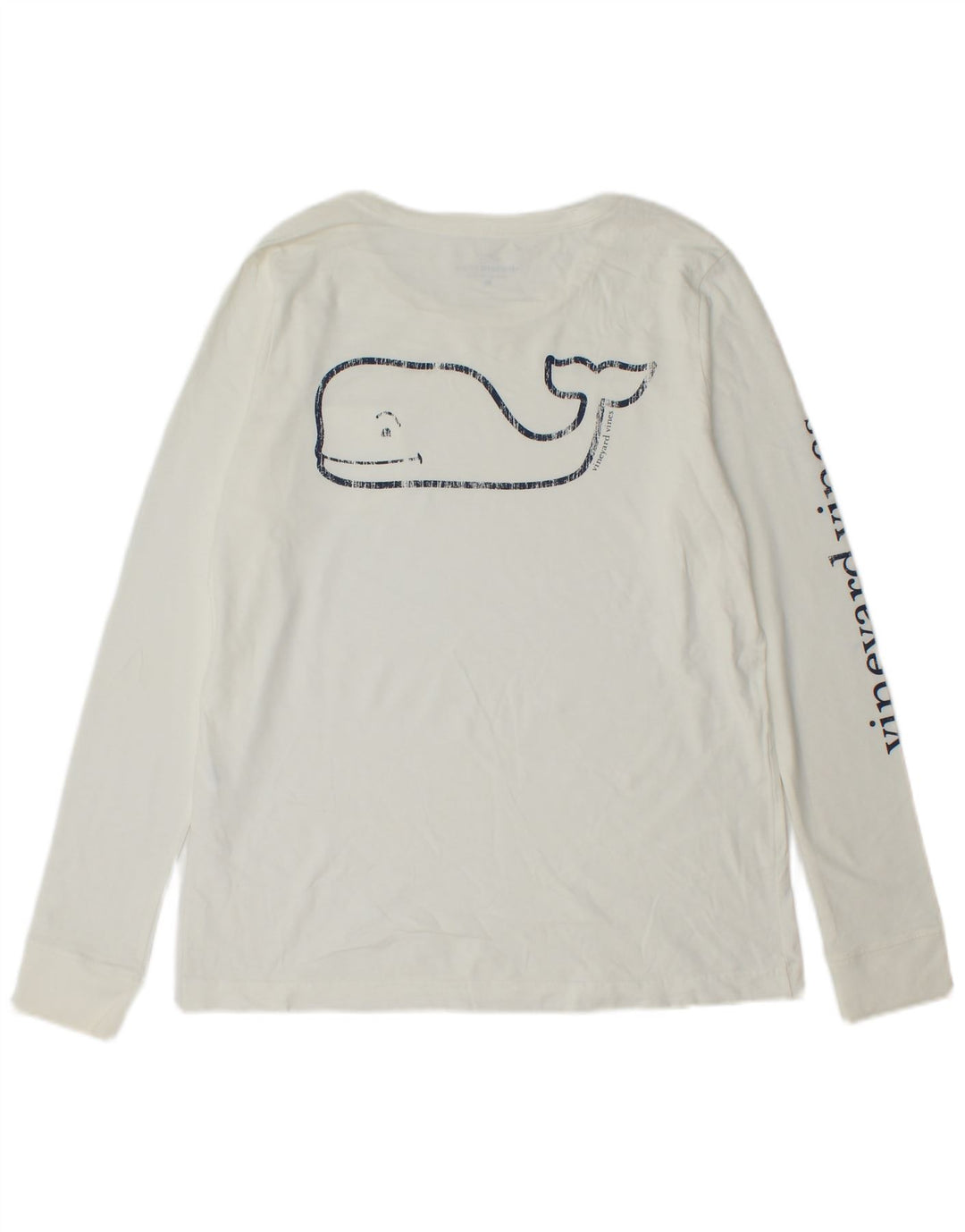 VINEYARD VINES Haut graphique à manches longues pour homme en coton blanc moyen