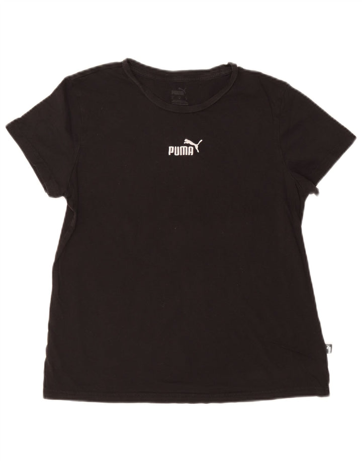 Puma T-shirt graphique pour femme UK 14 Noir moyen