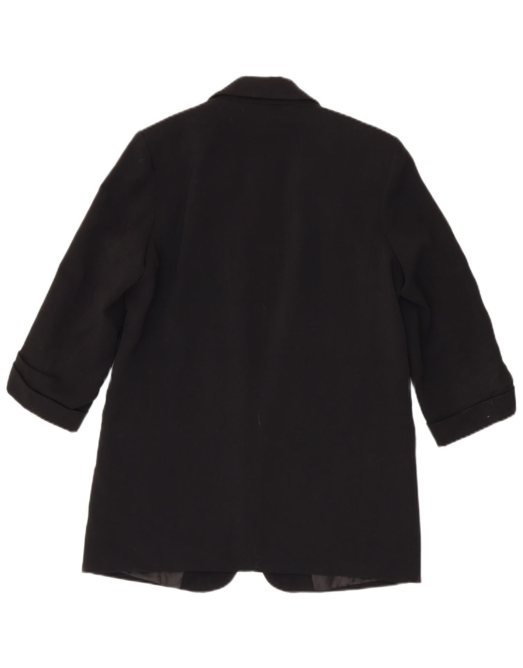 Zara Veste blazer ouverte à manches 3/4 pour femme UK 14 Noir moyen Polyester