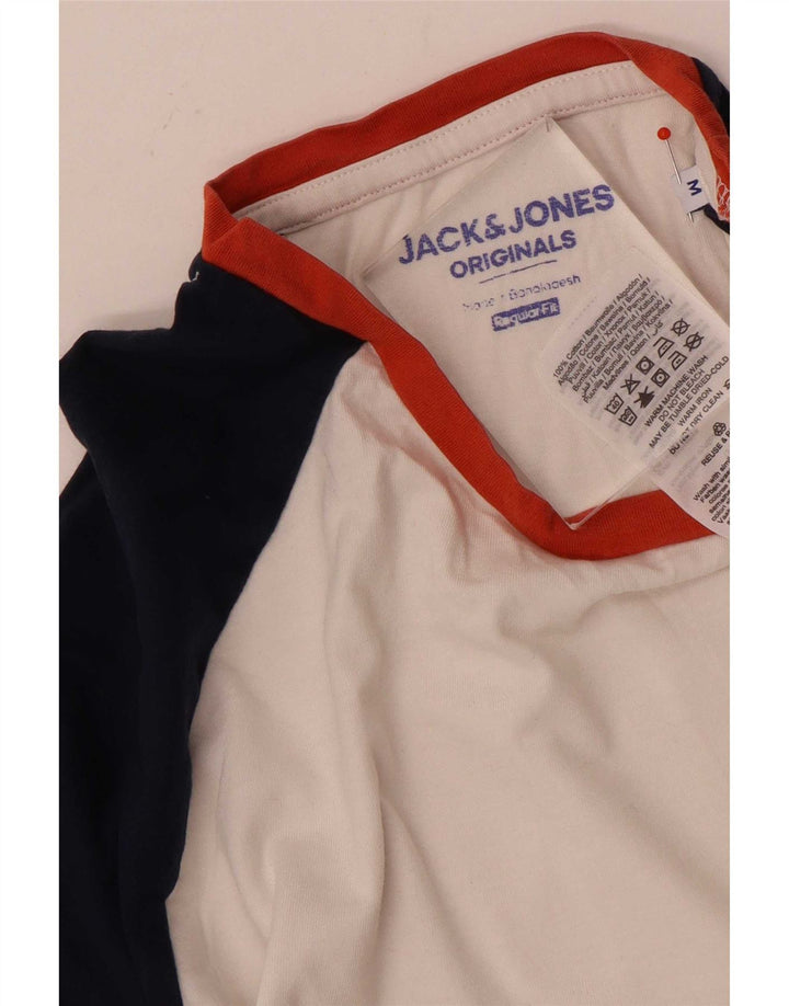 Jack & Jones Haut Coupe Regular Manches Longues Homme Blanc Moyen Colorblock