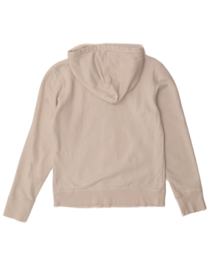 Puma Pull à capuche graphique pour femme UK 12 Blanc moyen