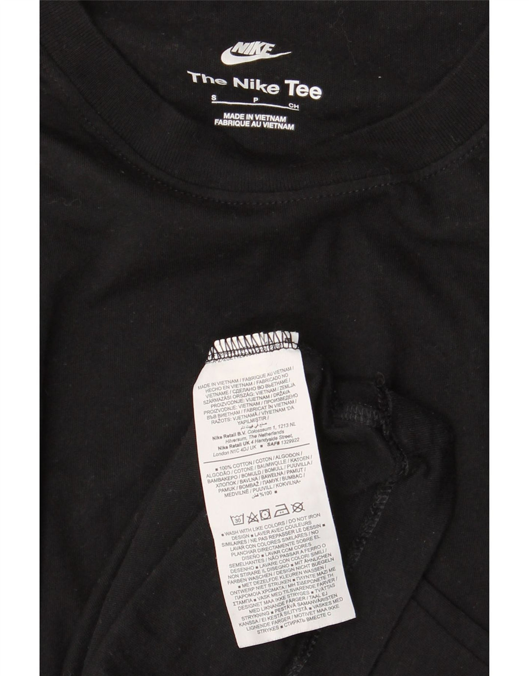 NIKE T-Shirt Homme Haut Petit Coton Noir